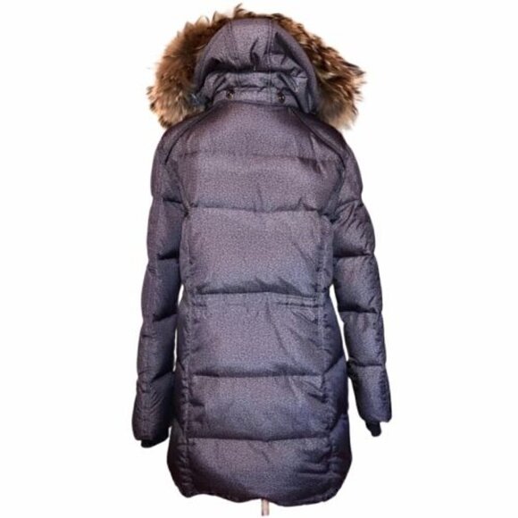 Timeless Winter Chic M-COLLECTION Fur Hooded Puffer Coat Elegant - Picture 2 of 12